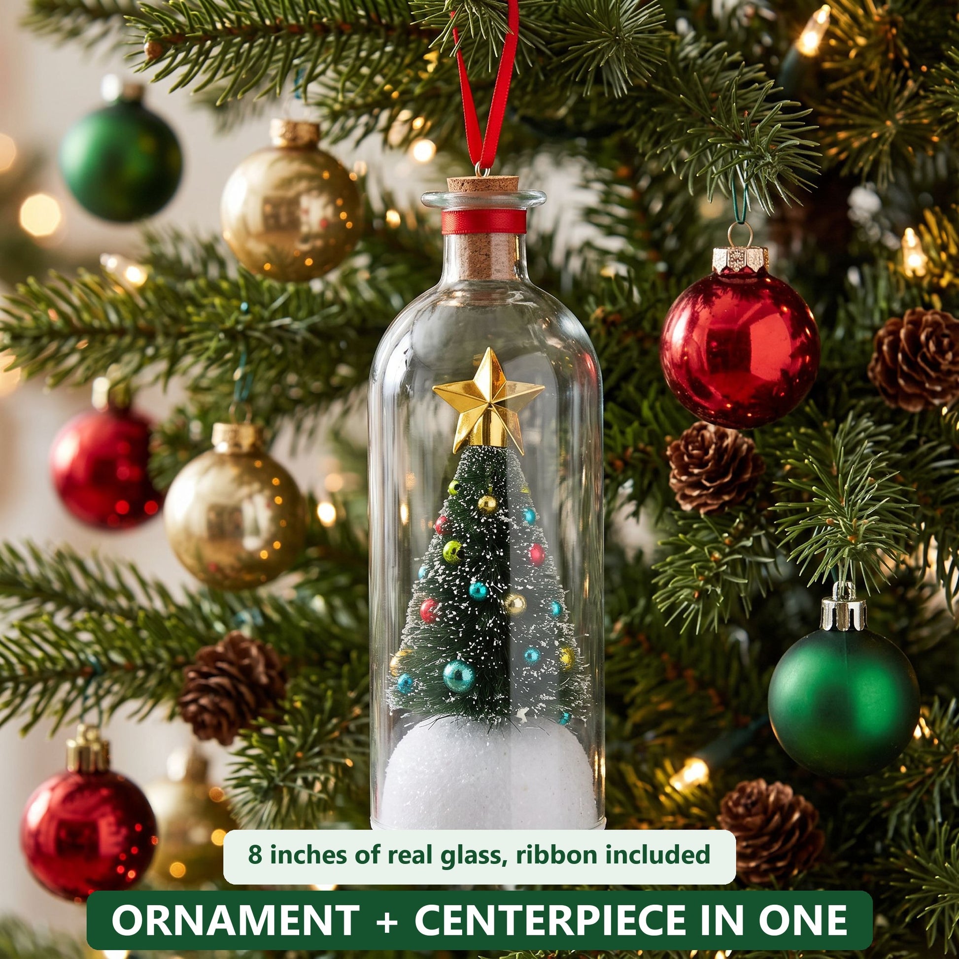 Ornament and centerpiece in one, 8 inches of real glass